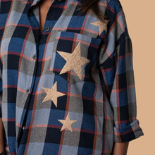 Load image into Gallery viewer, Checked Shirt with Stars
