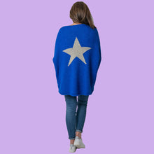 Load image into Gallery viewer, Royal Blue Hi Lo Jumper with Large Star detail on back
