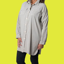 Load image into Gallery viewer, Creamish Oversized Needlecord Shirt
