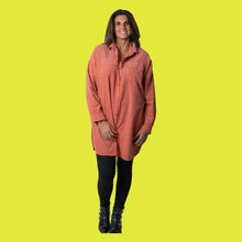 Load image into Gallery viewer, Oversized Needlecord Shirt in Pink Salmon
